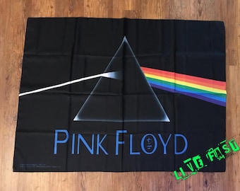 PINK FLOYD - The Dark side of The Moon Flag Banner Tapestry Fabric Poster Vintage
