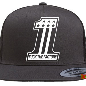 FUCK THE FACTORY Trucker Hat ftw outlaw biker custom chopper-motorfiets