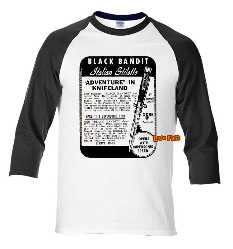 VINTAGE SWITCHBLADE ADVERTISEMENT T Shirt Raglan