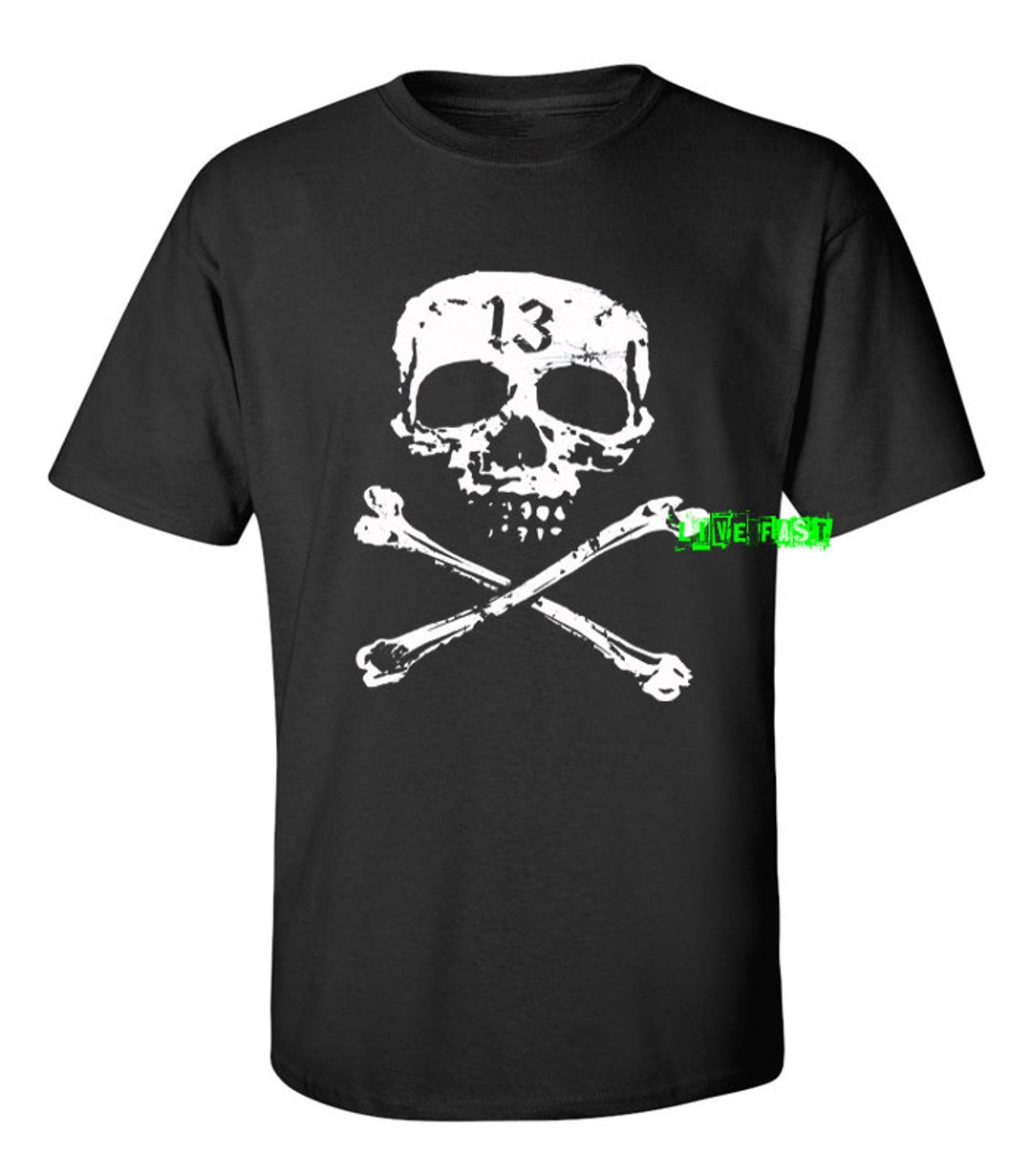 SKULL 13 T SHIRT Biker Outlaw Biker Shirt Skull Crossed Bones - Etsy