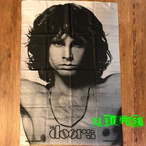 THE DOORS - Jim Morrison Flag Banner Tapestry Fabric Poster