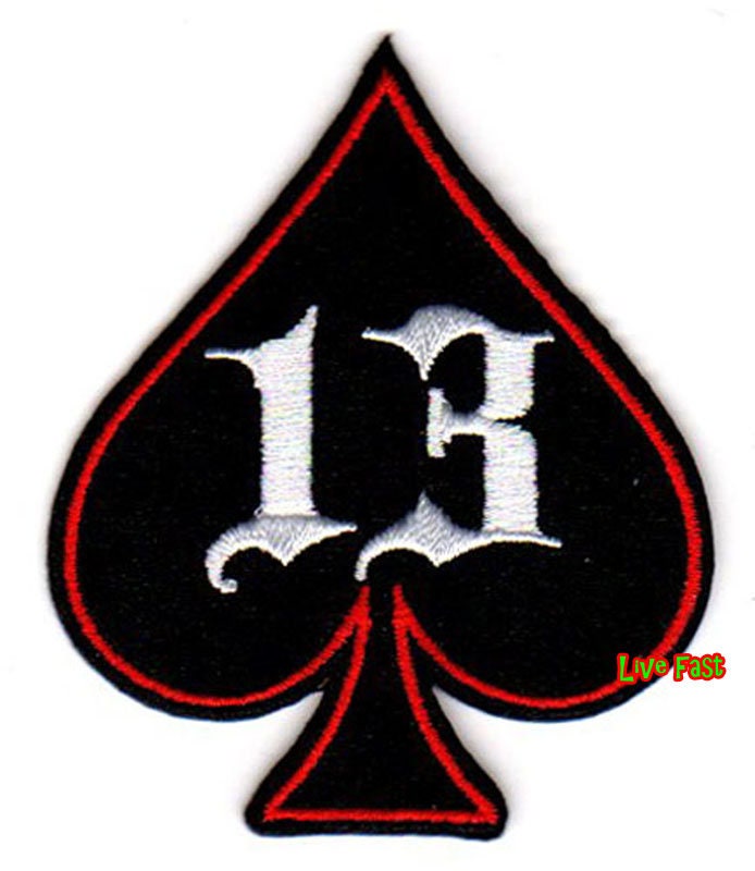 LUCKY 13 SPADE Biker Patch rockabilly psychobilly outlaw biker Etsy