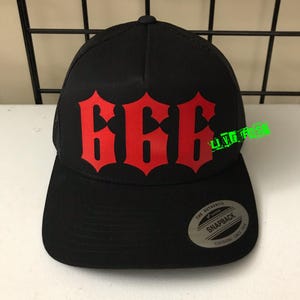 666 Baphomet-truckerhoed - zwarte gotische metalen pet