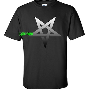 INVERTED PENTAGRAM T SHIRT anton lavey satan black metal goth gothic occult esoteric crowley