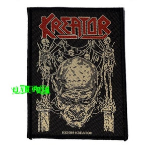 KREATOR Skulls & Skeletons Patch Woven kreator band patch thrash metal speed metal