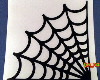 SPIDER WEB DECAL Sticker Vinyl goth gothic psychobilly horror punk