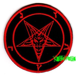 BAPHOMET PENTAGRAM PATCH 666 satanism black metal goth witchcraft occult evil