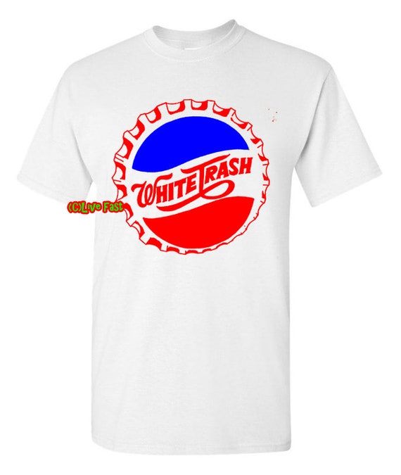 WHITE TRASH T SHIRT retro redneck trailer trash hillbilly low brow biker humor