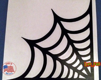 Spider Web Vinyl Decal: Hot Rod, Rat Rod, Truck, Van