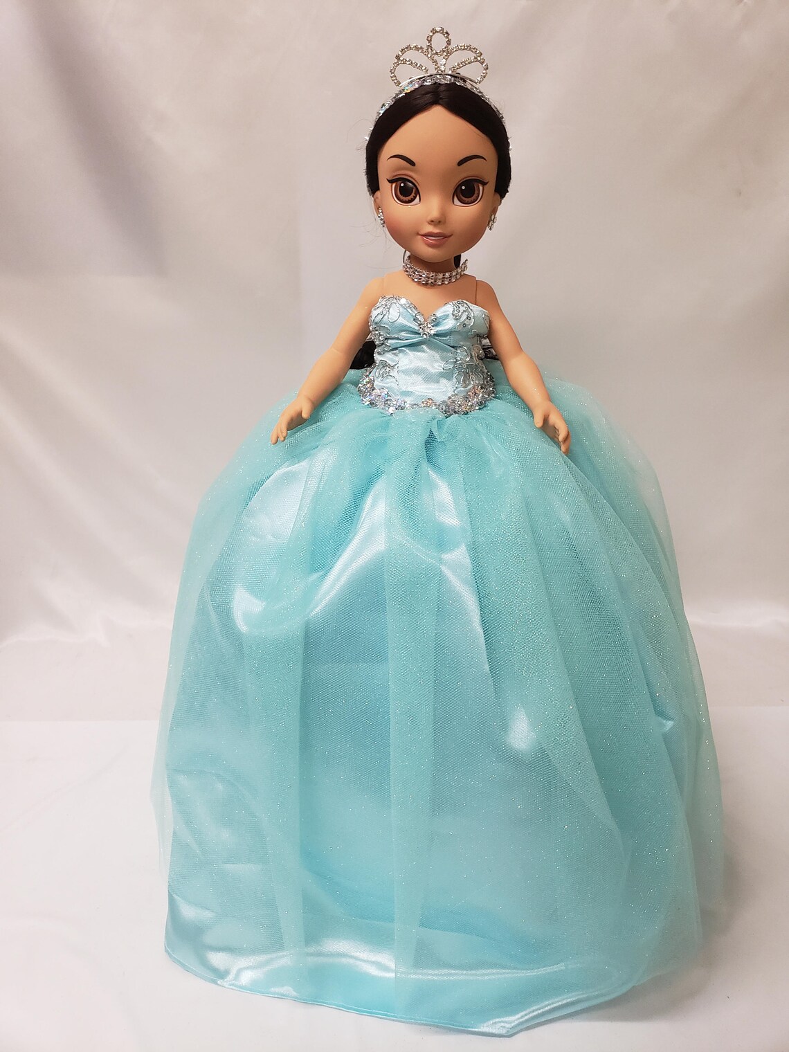 26 DISNEY THEMED JASMINE Quinceañera Aqua and Silver Etsy