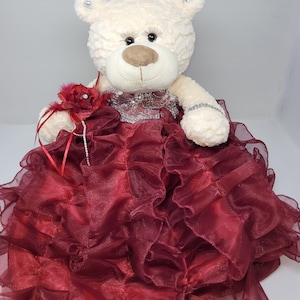 20&quot; Quince Años Quinceañera Last Doll Teddy Bear w/ ruffled dress