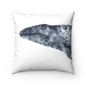 Gray Whale Throw Pillow