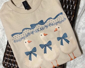 Funny Goose Shirt: Vintage 80s/90s Style Cotton Tee
