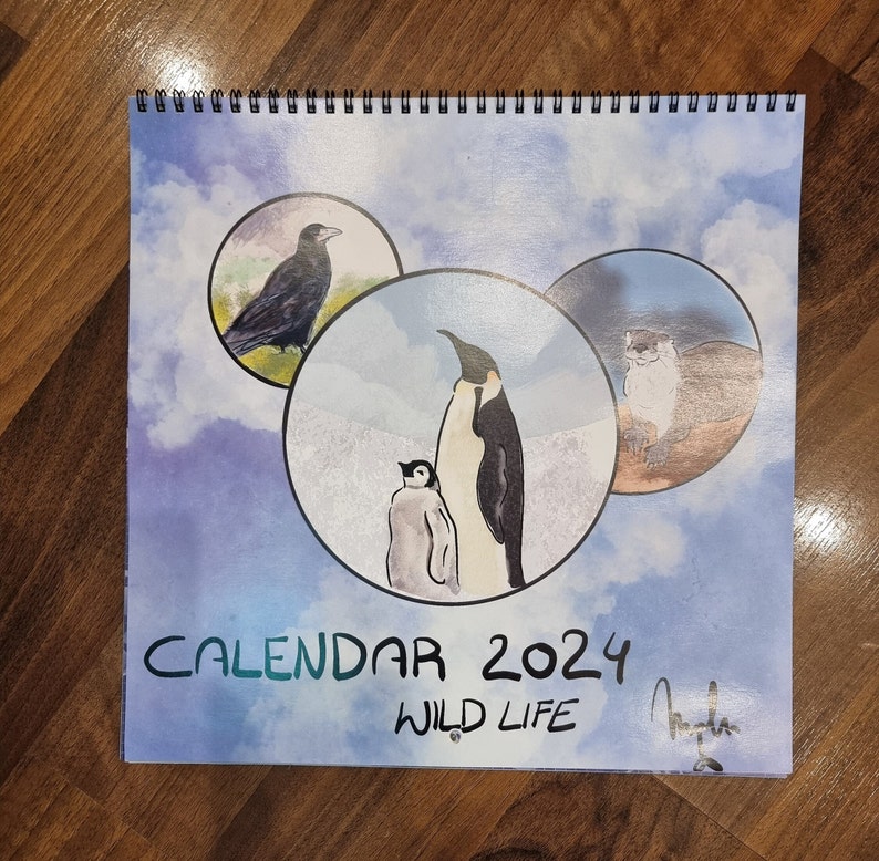 Wildlife Wall Calendar 2024 Etsy