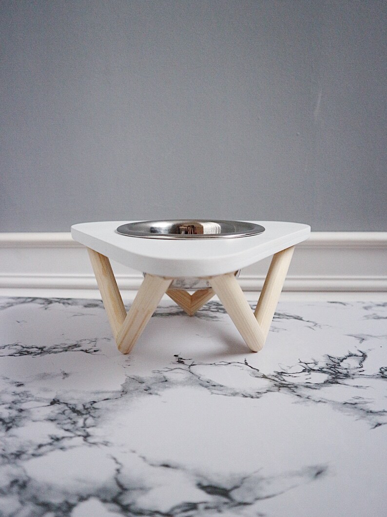 Cat Furniture Pet Bowl Stand Single Pet Bowl Elevated Cat Etsy