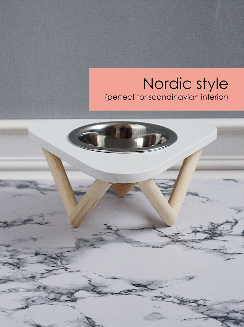 Cat Furniture Pet Bowl Stand Single Pet Bowl Elevated Cat Etsy