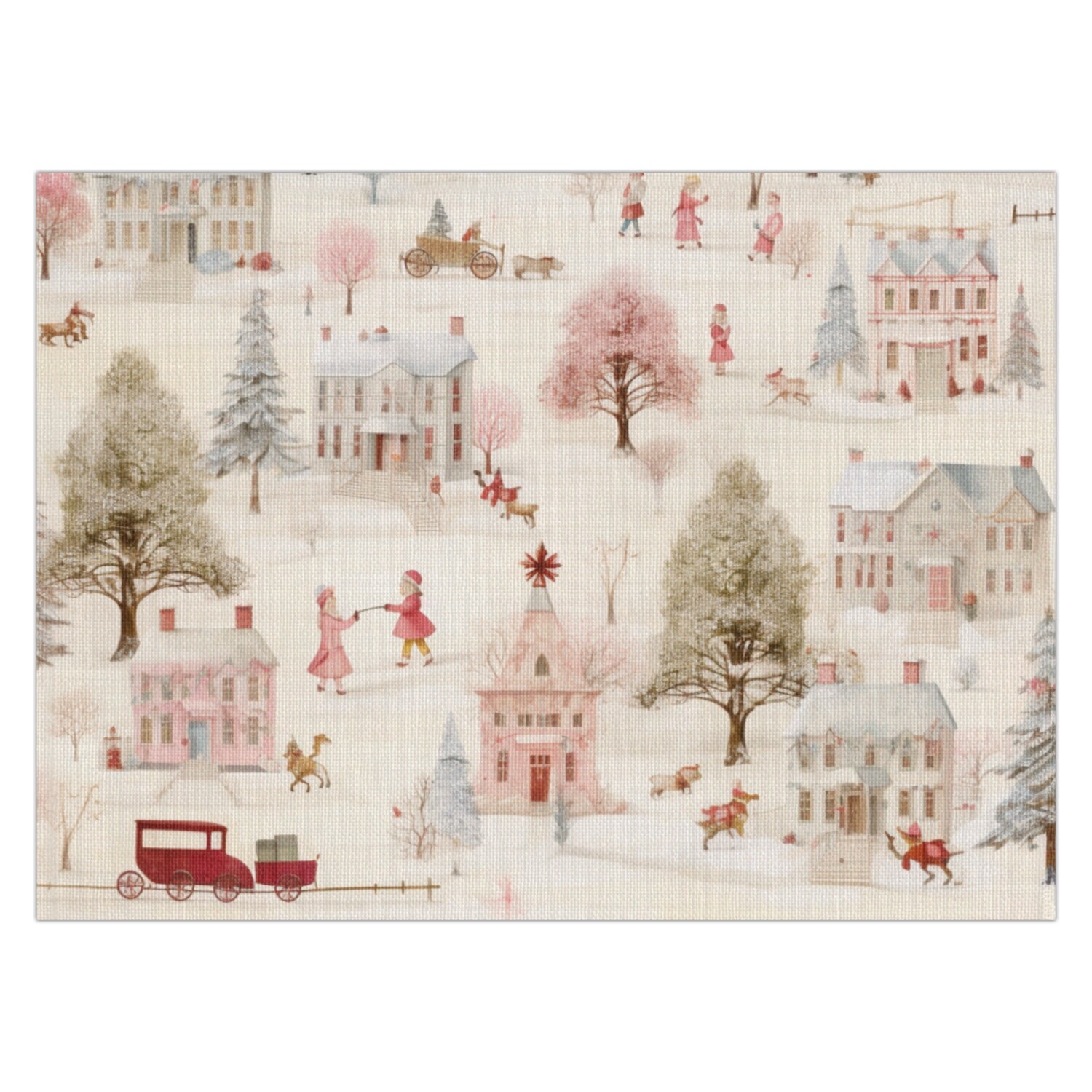 Christmas Village - Trees Pink by Katherine Lenius – Happy Little