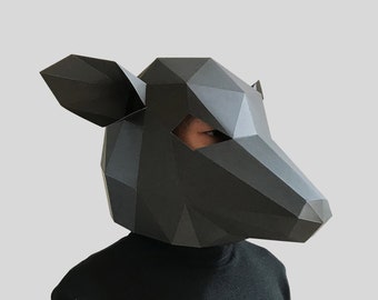 Sheep mask template - paper mask, papercraft mask, masks, 3d mask, low poly mask, 3d paper mask, paper mask template, animal mask halloween