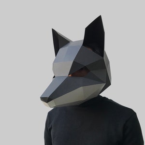 Silver Fox Mask Template Paper Mask, Papercraft Mask, Masks, 3d Mask ...