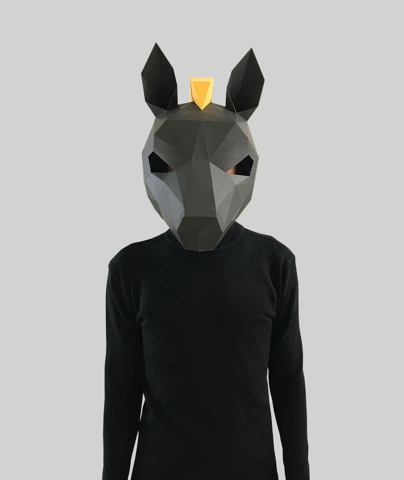 Horse Mask Template Paper Mask Papercraft Mask Masks 3d Etsy