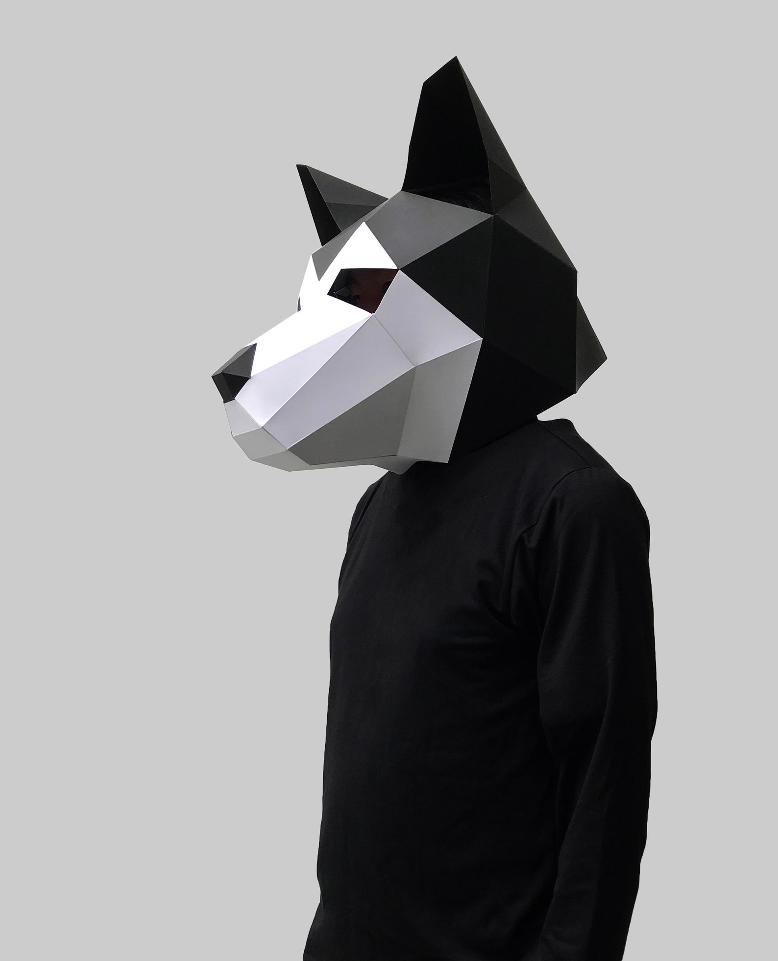 Husky Dog Mask Template Paper Mask Papercraft Mask Masks - Etsy
