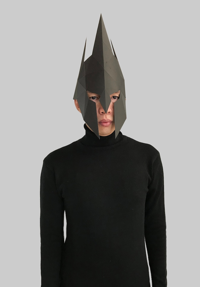 Helmet 6 Paper Mask Template Papercraft Helmet 3d Helmet Etsy