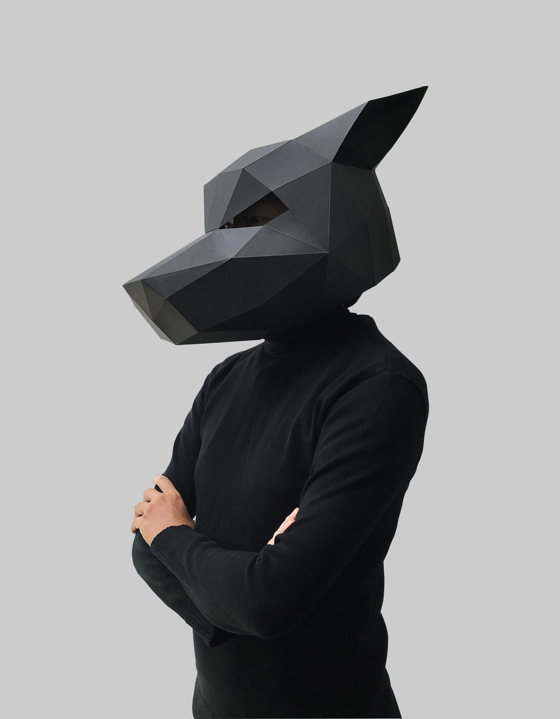 Wolf Mask Template Paper Mask Papercraft Mask Masks 3d - Etsy