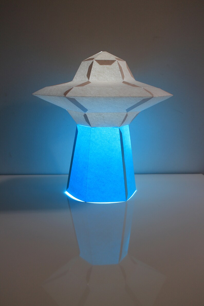UFO paper lampshade template origami papercraft template Etsy France