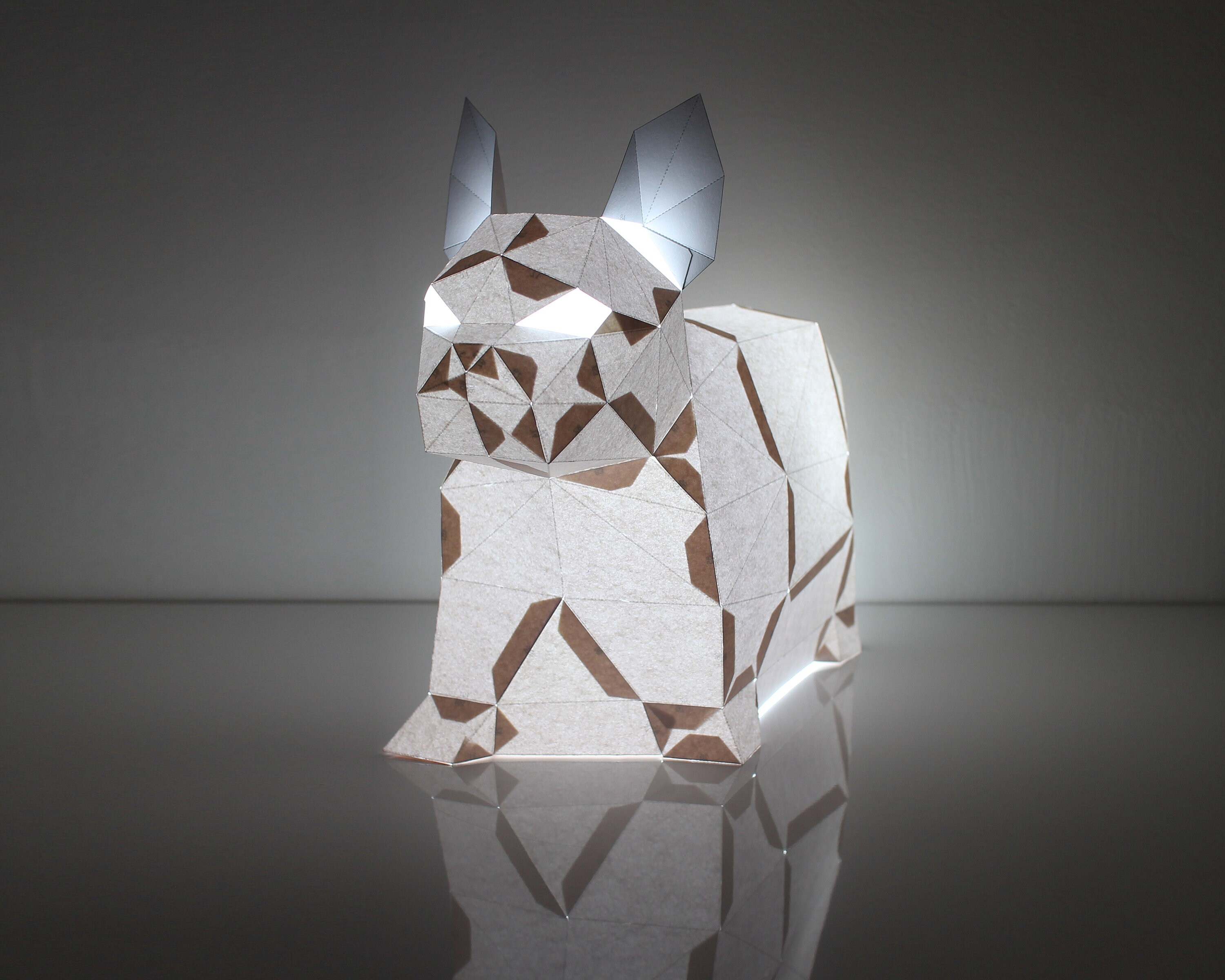 Standing Dog Lampshade Template Paper Lantern Template - Etsy