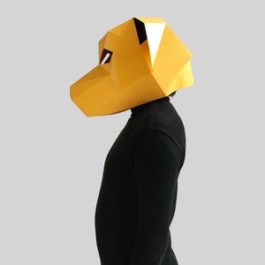 Dog Mask Template Paper Mask, Papercraft Mask, Masks, 3d Mask, Low Poly ...