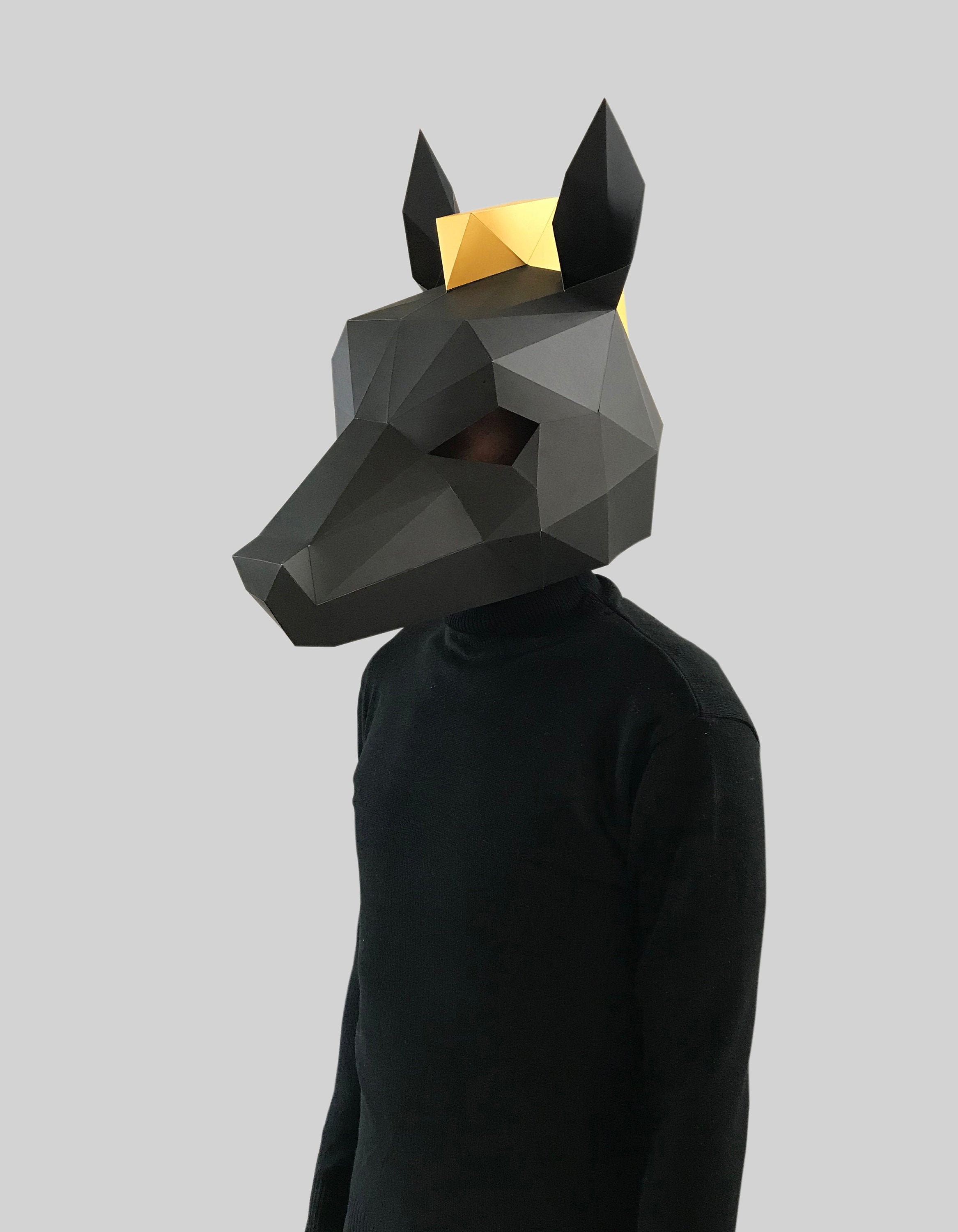 Horse mask template paper mask papercraft mask masks 3d | Etsy