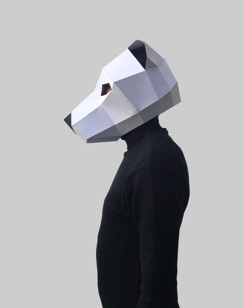 Polar Bear Mask Template Paper Mask Papercraft Mask Masks | Etsy