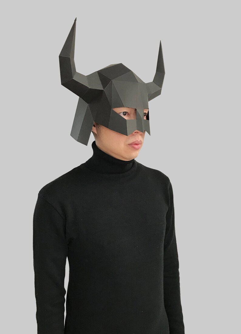 Helmet 8 Paper Mask Template Papercraft Helmet 3d Helmet Etsy