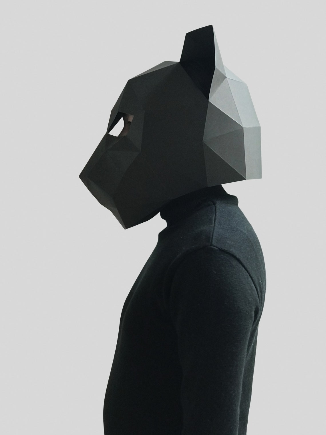 Black Panther Mask Template Paper Mask Papercraft Mask - Etsy