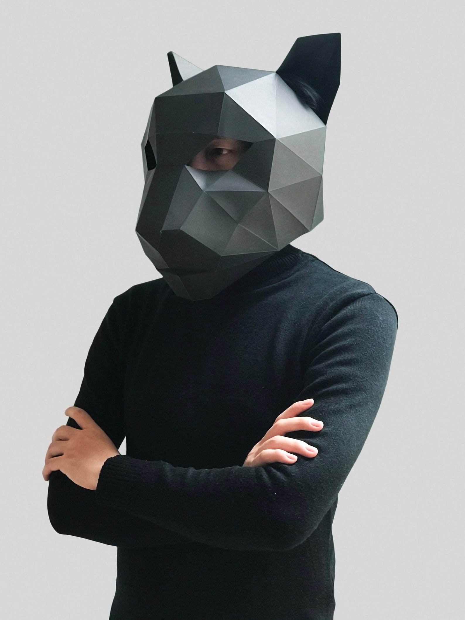 Black Panther Mask Template Paper Mask Papercraft Mask - Etsy