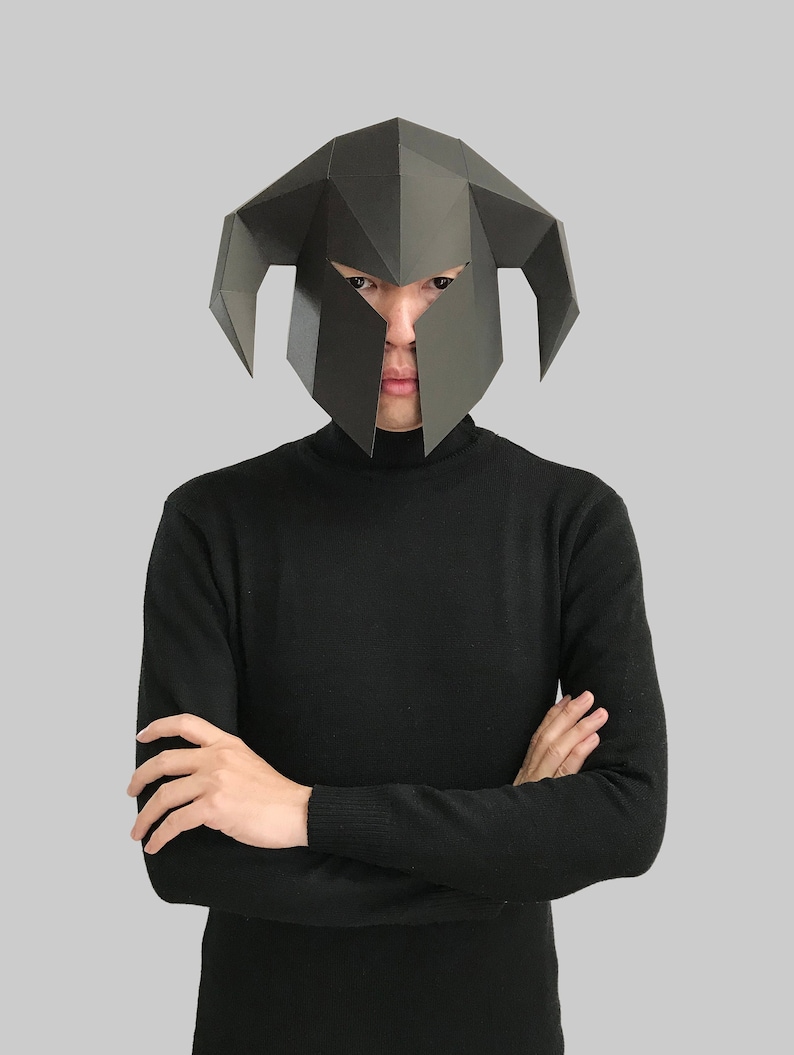 Helmet 11 Paper Mask Template Papercraft Helmet 3d Helmet Etsy