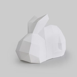 Bunny Lampshade Paper Template Paper Lantern Template, Low Poly Paper ...