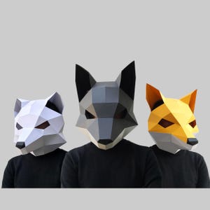 COMBO #2 modello maschera di carta - maschera di carta, maschera di carta, maschere, maschera 3d, maschera low poly, maschera di carta 3d, modello maschera di carta, maschera animale