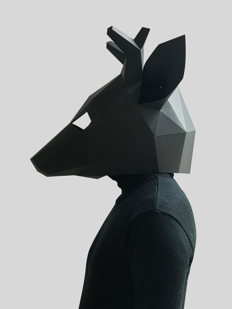 Deer Mask Template Paper Mask Papercraft Mask Masks 3d - Etsy
