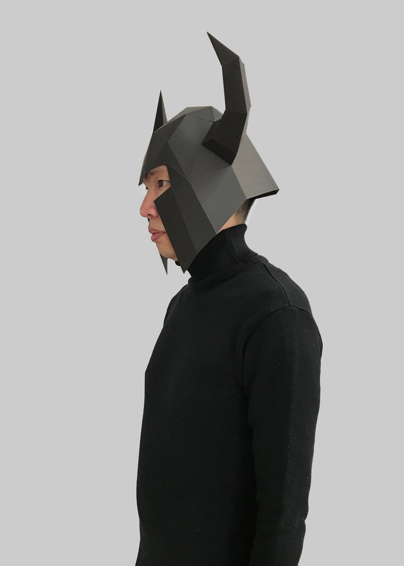 Helmet 9 Paper Mask Template Papercraft Helmet 3d Helmet Etsy