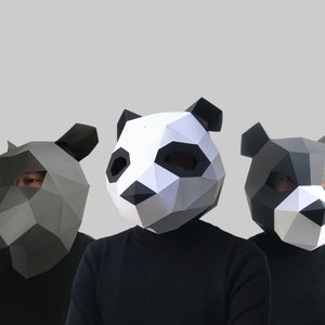 COMBO #5 paper mask template - paper mask, papercraft mask, masks, 3d mask, low poly mask, 3d paper mask, paper mask template, animal mask