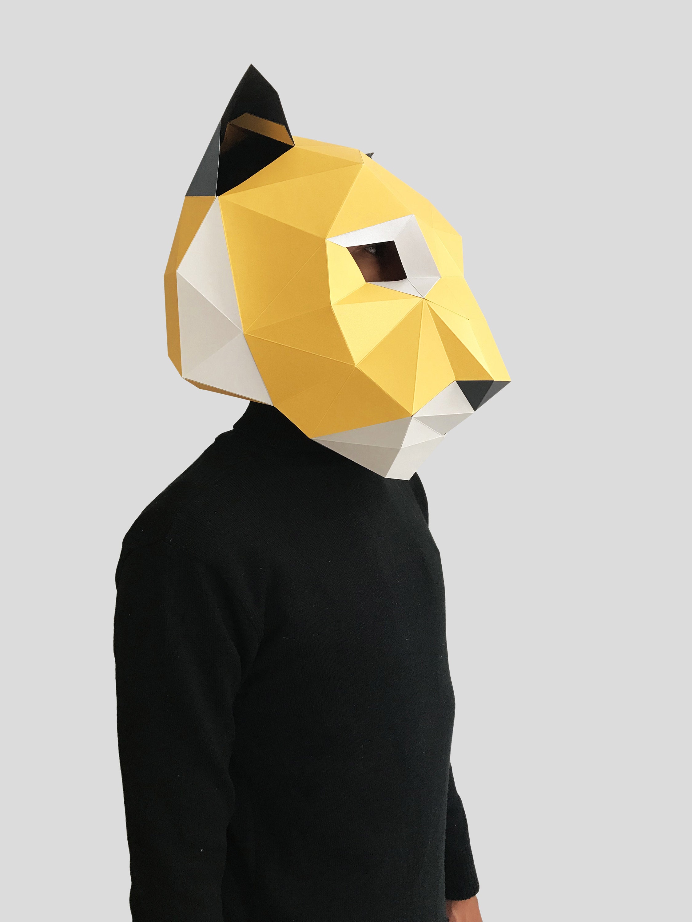 Tiger Mask Template Paper Mask Papercraft Mask Masks 3d - Etsy Canada