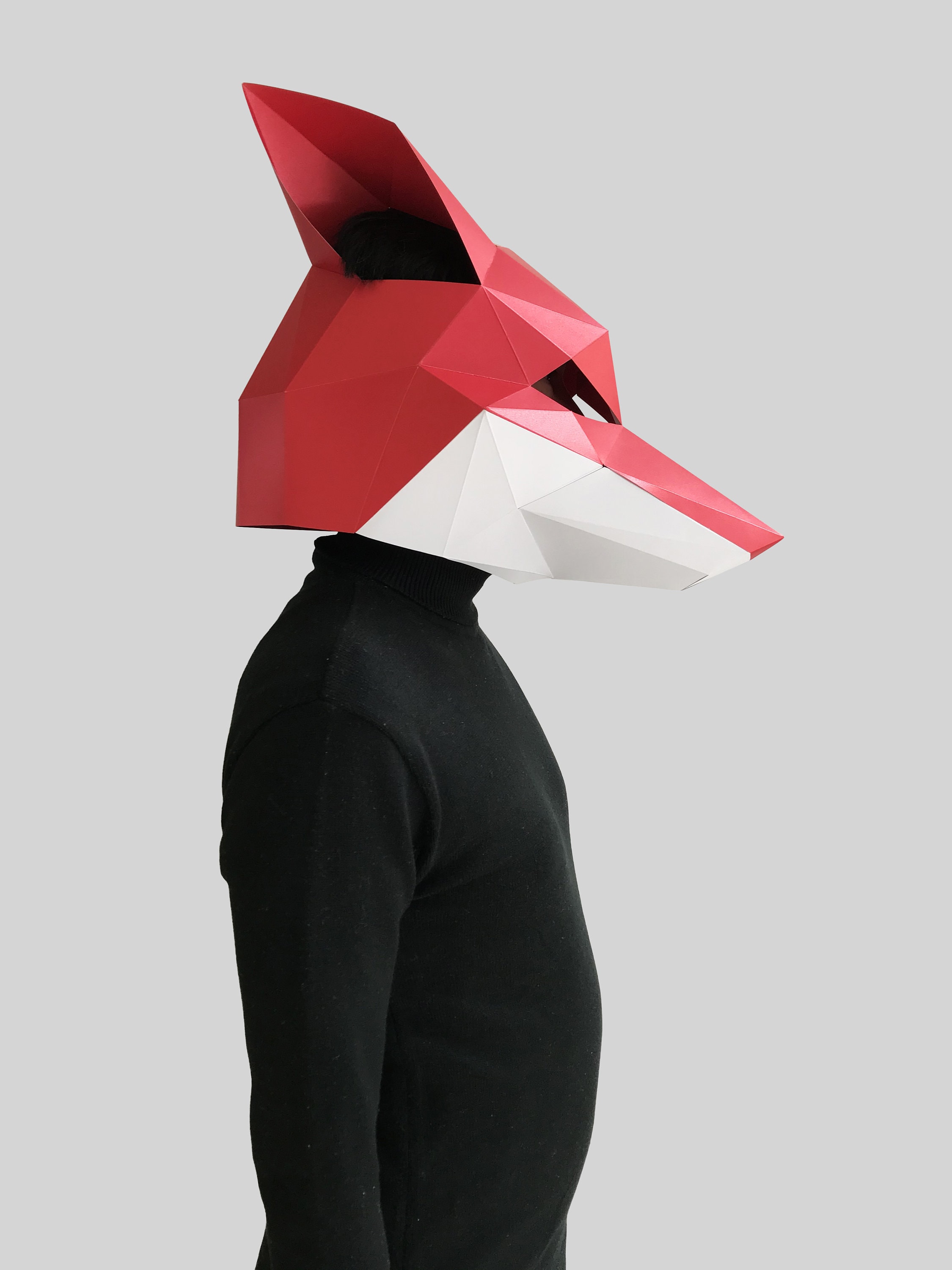 Red Fox Mask Template Paper Mask Papercraft Mask Masks 3d - Etsy