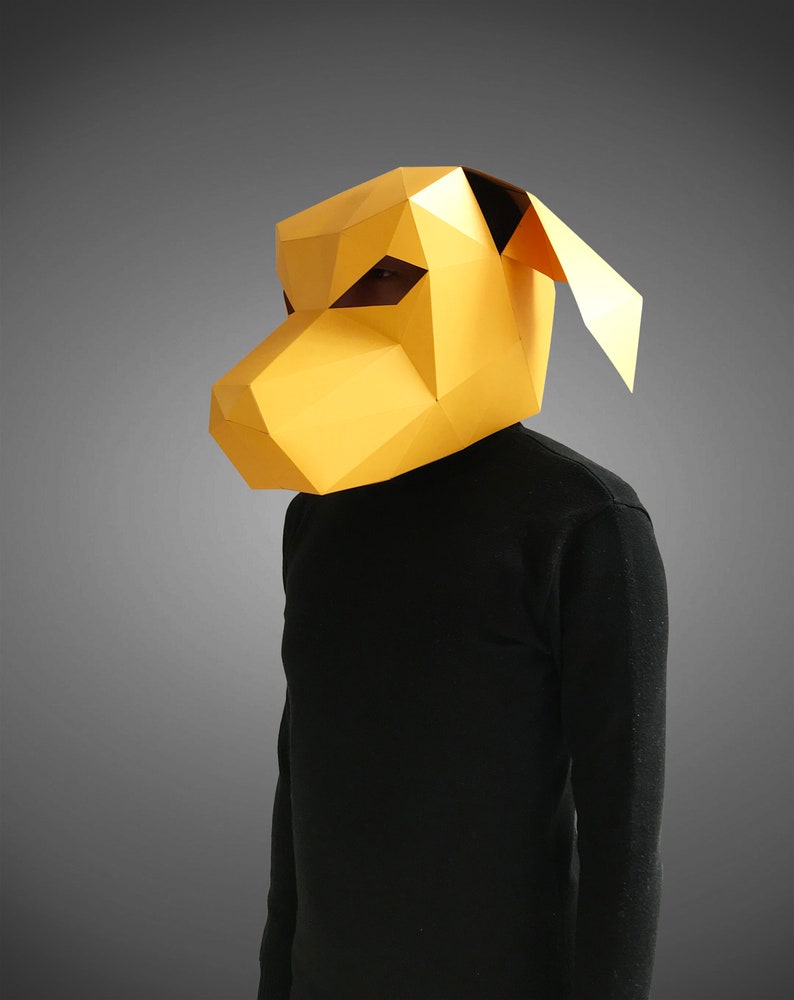 Dog Mask Template Paper Mask Papercraft Mask Masks 3d | Etsy
