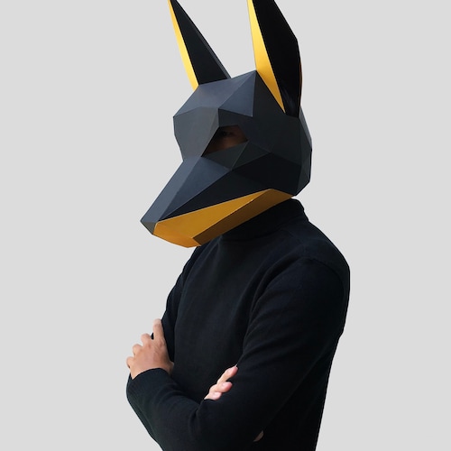 Dog Mask Template Paper Mask Papercraft Mask Masks 3d - Etsy