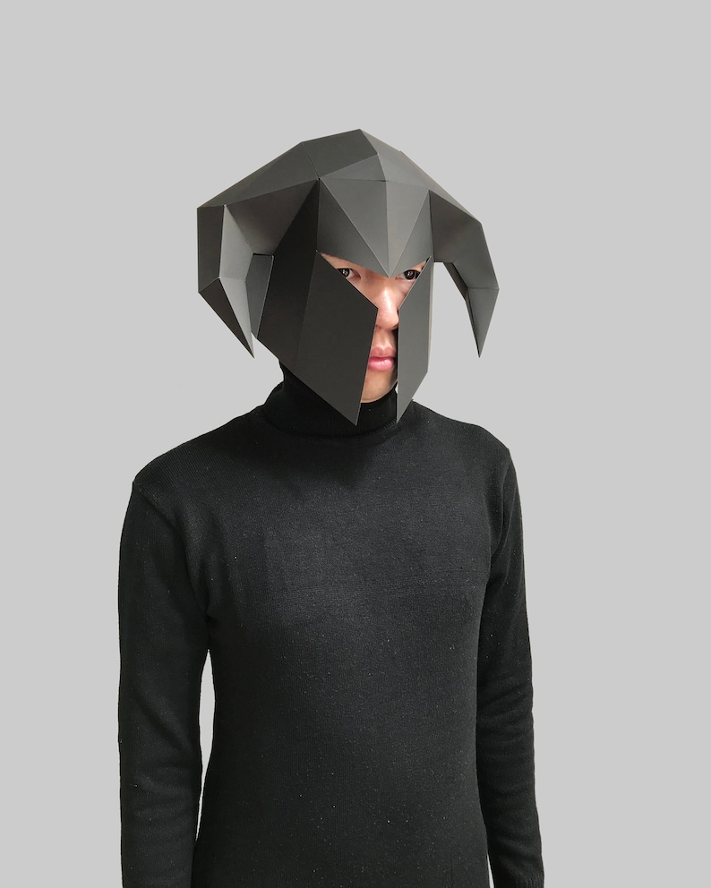 Helmet 11 Paper Mask Template Papercraft Helmet 3d Helmet Etsy