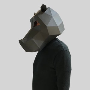 Hippo Mask Template Paper Mask Papercraft Mask Masks 3d - Etsy