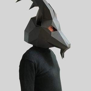 Goat Mask Template Paper Mask, Papercraft Mask, Masks, 3d Mask, Low ...