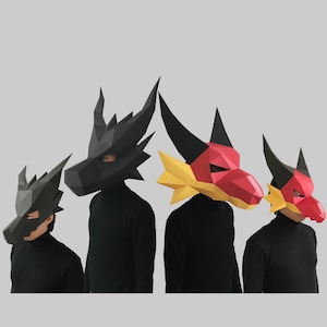 COMBO #8 modello maschera di carta - maschera di carta, maschera di carta, maschere, maschera 3d, maschera low poly, maschera di carta 3d, modello maschera di carta, maschera animale