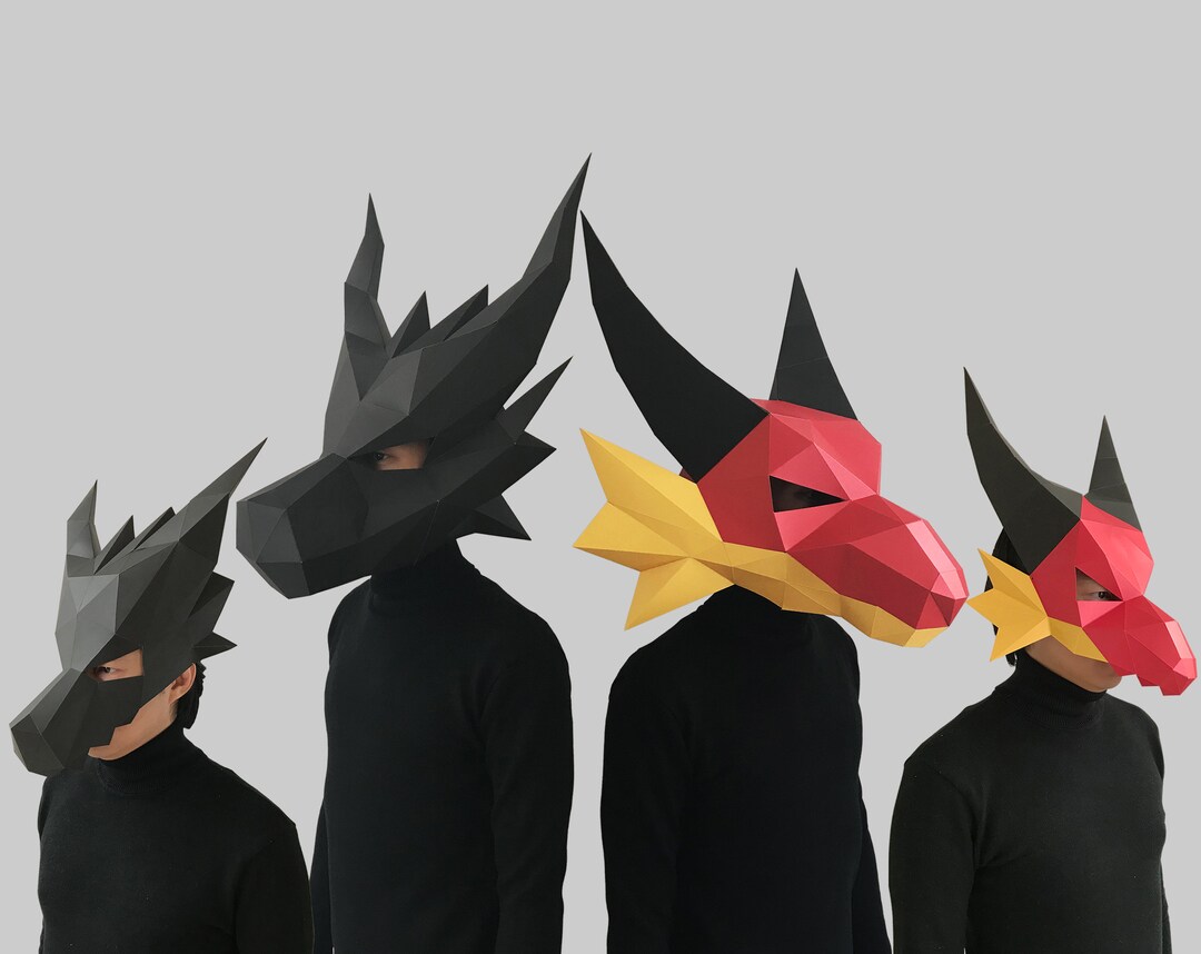 Paper Mask Reference Buy COMBO 8 Paper Mask Template Paper Mask, Papercraft Mask, Masks, 3d ...